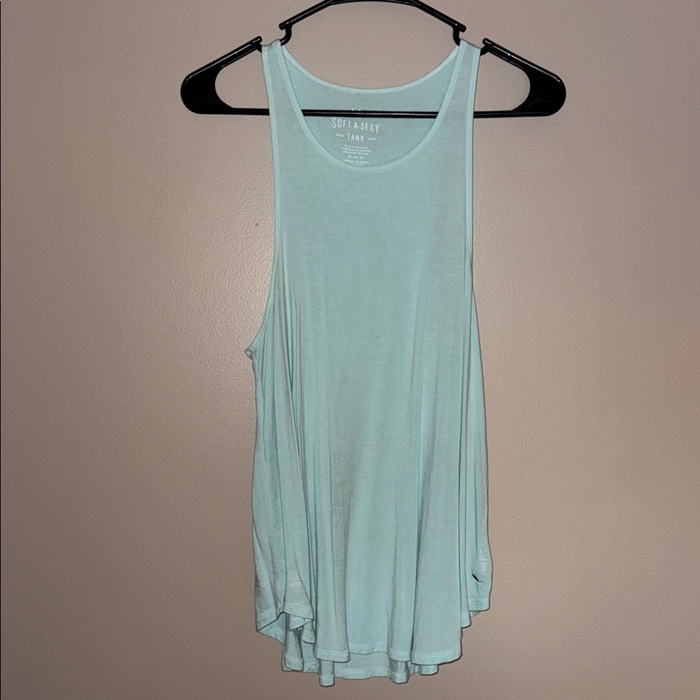 American Eagle Outfitters Soft Light Blue Tank Top